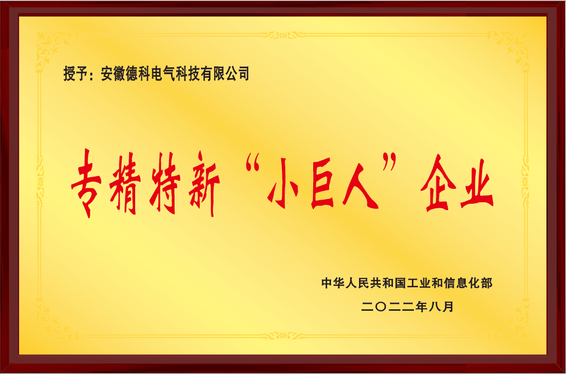 國家級(jí)專精特新“小巨人”企業(yè)